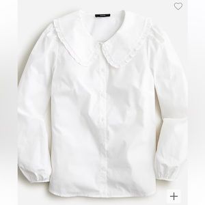J Crew Ruffle-collar button-up shirt